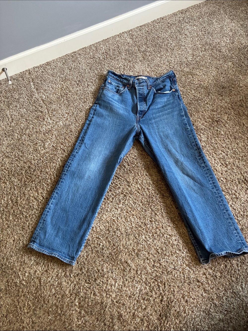 Levi's Ribcage Straight Leg Jeans - Blue